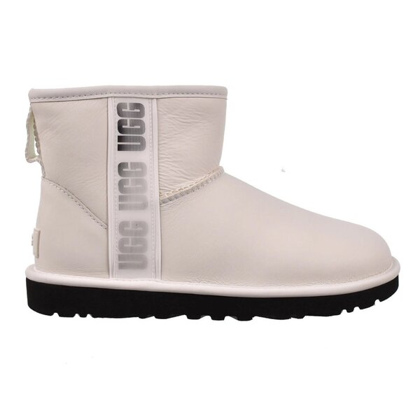 UGG Classic Mini Side Logo Women's Boots Ultra Matte White 1133490 Size: 8 - Picture 1 of 13